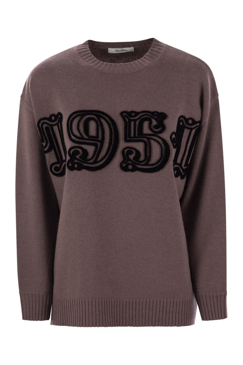 MAX MARA Oversized Monogram Pullover in Wool & Cashmere - Relaxed Fit