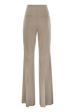 MAX MARA SPORTMAX High-Waisted Fitted Trousers with Flare Details