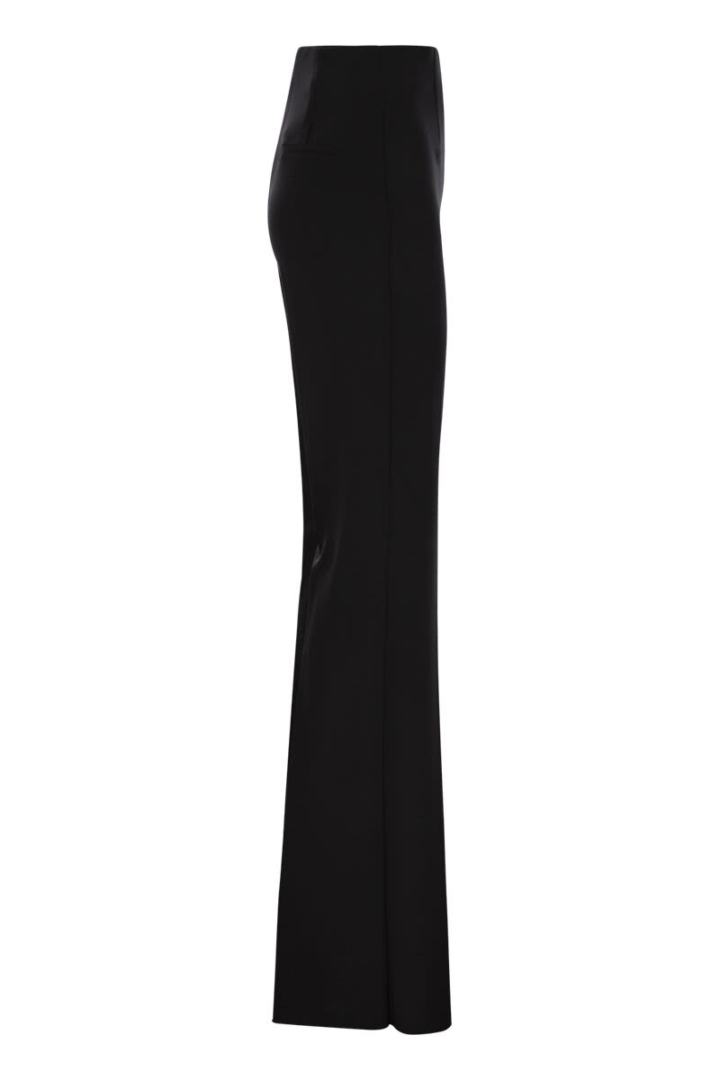 MAX MARA SPORTMAX High-Waisted Fitted Trousers with Flare Details