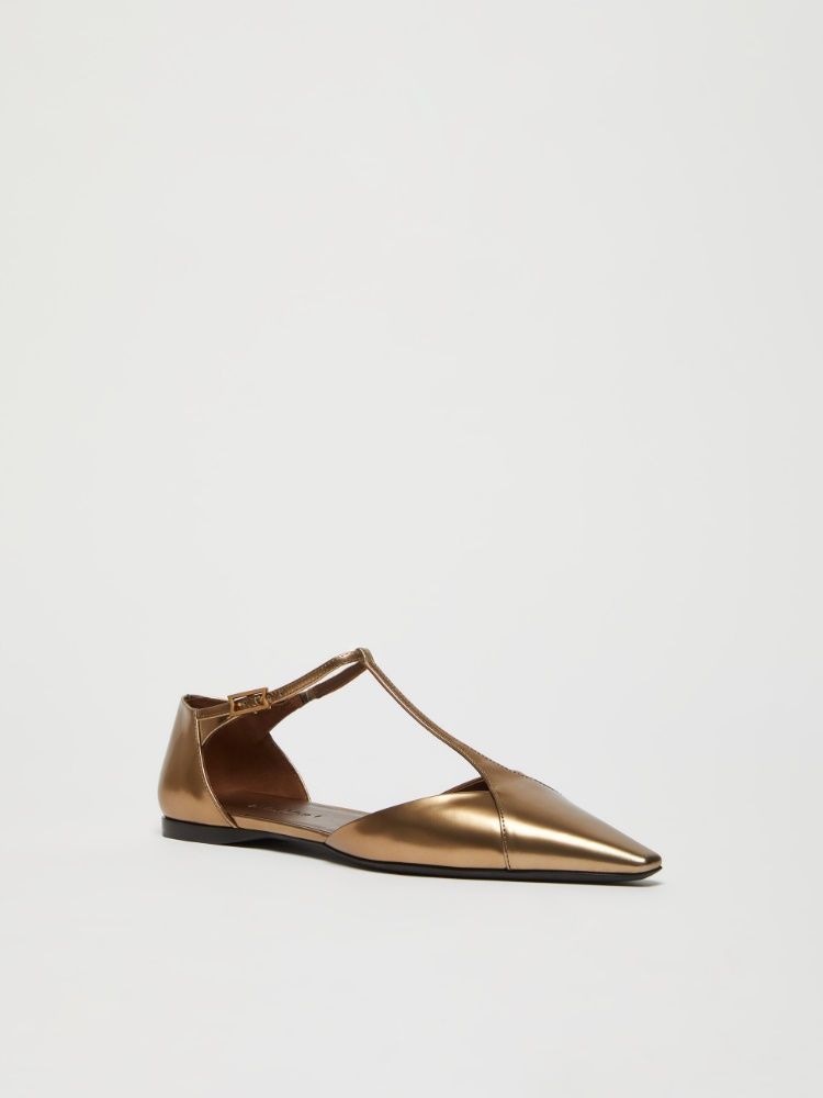 MAX MARA Elegant Leather Ballerina Flats for Women