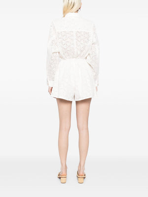 ZIMMERMANN Heart Motif Linen Playsuit