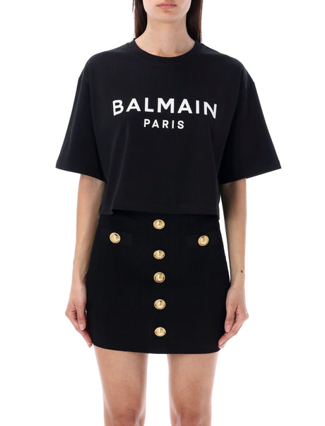 BALMAIN Women's Mini Cropped Logo T-Shirt