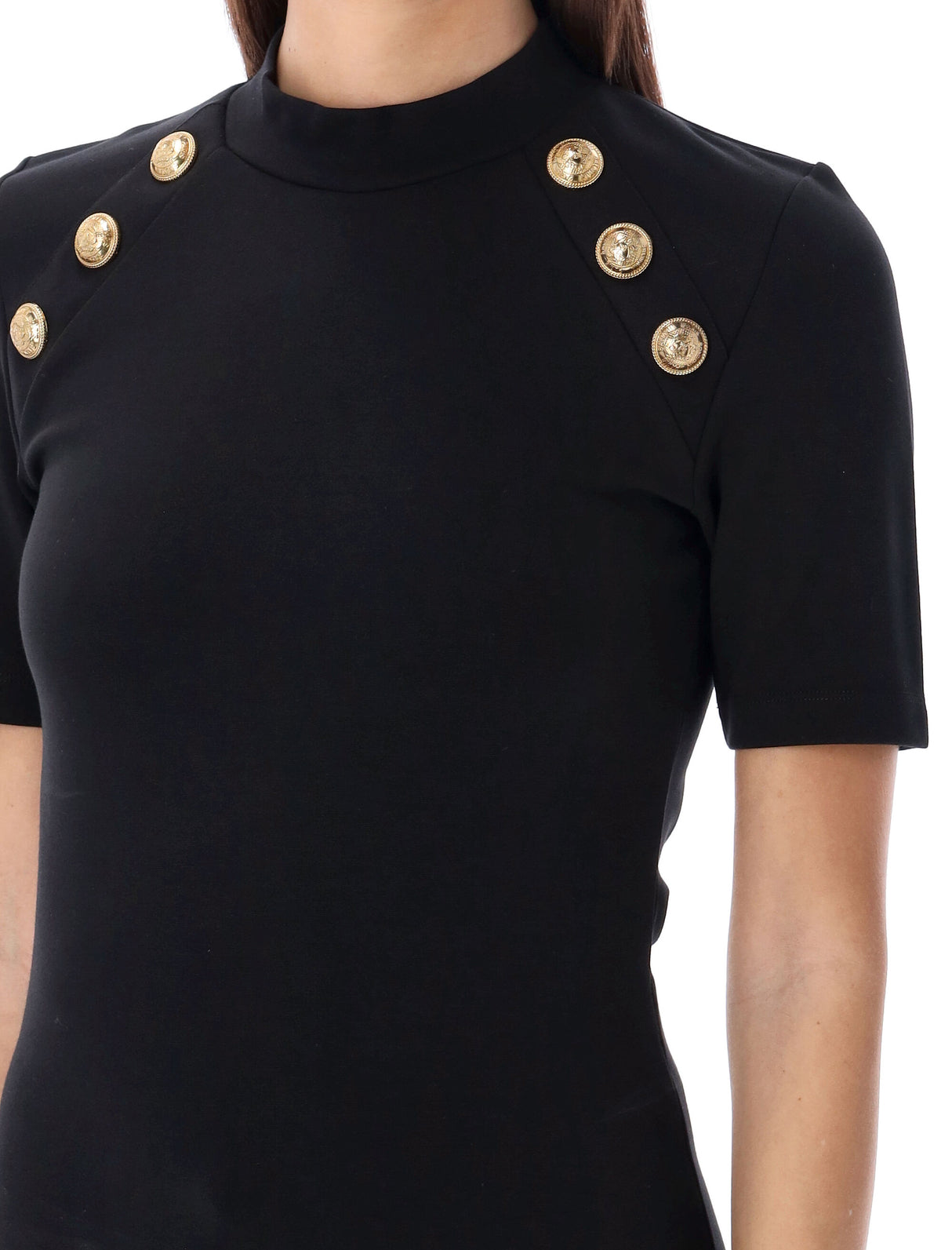 BALMAIN 6-Button Knit T-Shirt for Women - Size S