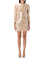 SELF-PORTRAIT Chic Pearl Trim Sequin Mini Dress - Size 6