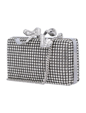 SELF-PORTRAIT Mini Crystal Box Clutch