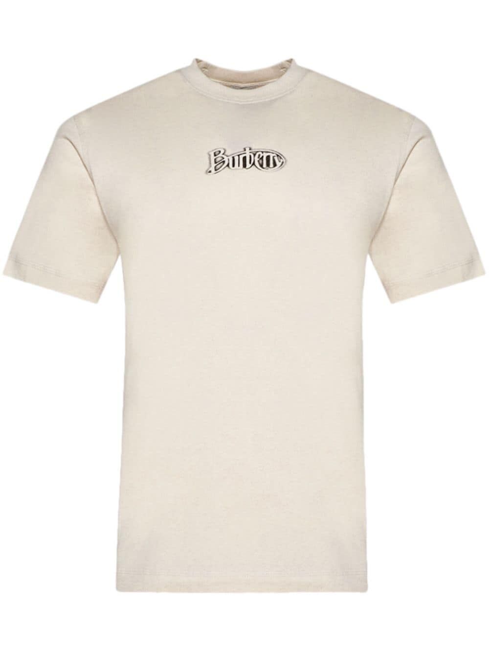 BURBERRY Logo Appliqué Cotton T-Shirt for Men - FW24 Collection