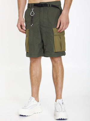 MONCLER GENIUS Green 1 Moncler x Pharrell Williams Convertible Technical-Nylon Pants for Men FW23