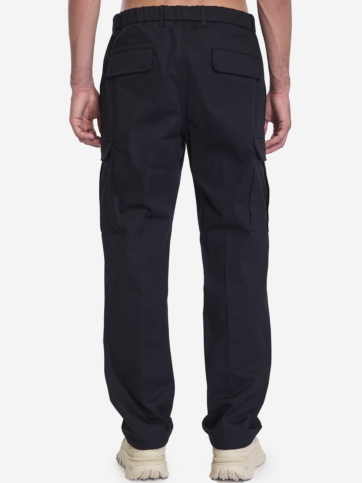 MONCLER Cargo Pants in Elastic Cotton Gabardine - Regular Fit