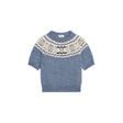 CELINE Fair Isle Triomphe Wool T-Shirt