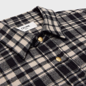 CELINE Checkered Cashmere Overshirt for Women