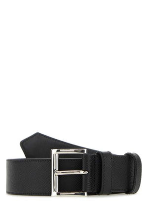 PRADA Elegant 100% Calf Leather Belt - 1.38 Inches Wide