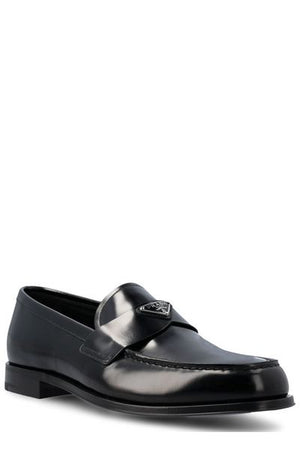 PRADA Premium Leather Almond Toe Loafers for Men - FW23