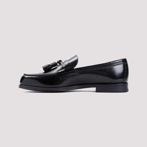 PRADA Elegant Brushed Calf Leather Loafers