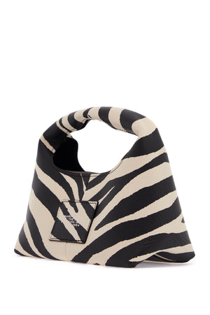 MARC JACOBS Zebra-Printed Grained Leather Mini Sack Handbag