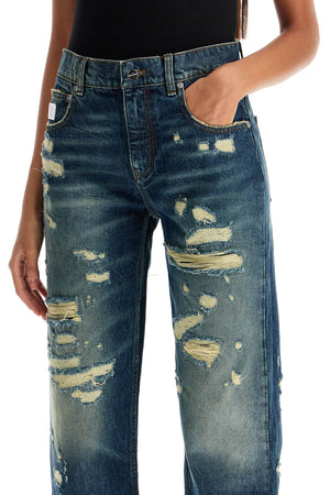 MARC JACOBS Women’s Straight Leg Rip & Repair Jeans