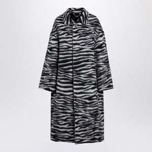 MARC JACOBS Textured Wool Blend Zebra Pattern Jacket