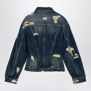 MARC JACOBS Washed Denim Jacket with Worn Details - Women's Outerwear