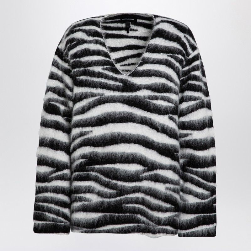 MARC JACOBS Zebra-Patterned Wool Blend Jumper