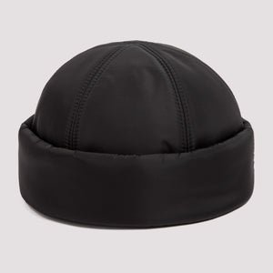 PRADA Black Nylon Padded Cap for Men | FW23 Season