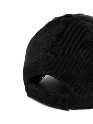 PRADA Men's Nero Cotton Cap for SS24 Season