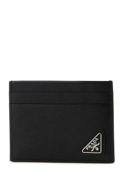 PRADA Luxury Mini Calf Leather Wallet W:4.1in H:3in D:0.2in