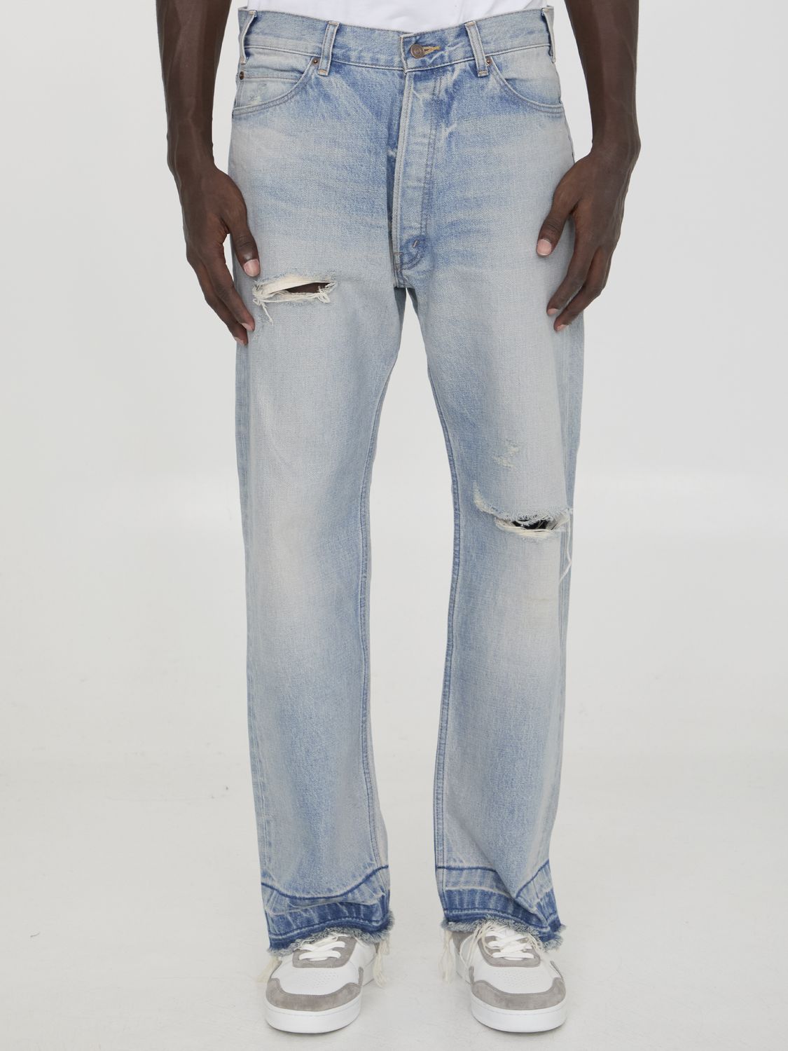 CELINE Low-Waist Wesley Distressed Jeans