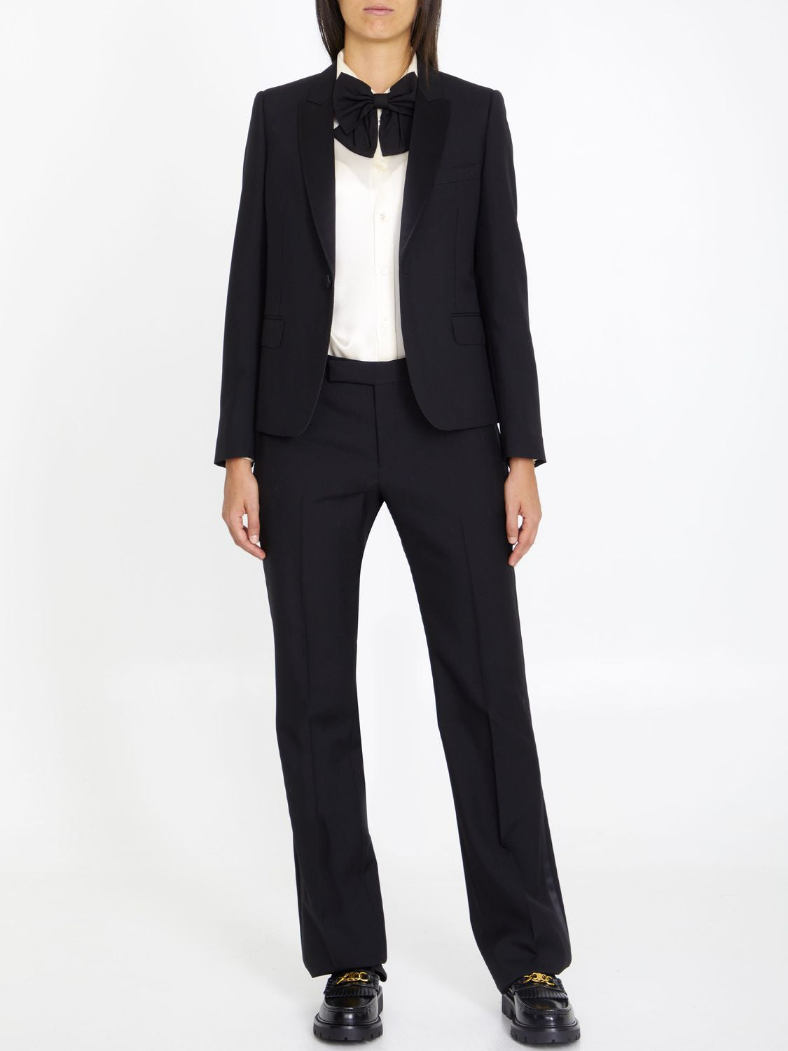 CELINE Chic Mohair and Silk Tuxedo Pants - Women's FW23