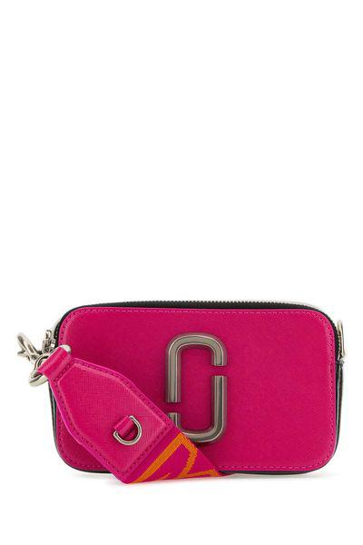 MARC JACOBS Multi-Tone Saffiano Leather Camera Handbag with Double-J Monogram