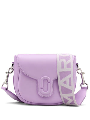 MARC JACOBS Mini Lilac Leather Handbag with Logo Plaque