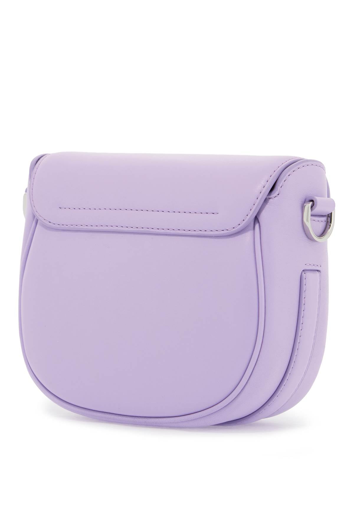 MARC JACOBS Mini Lilac Leather Handbag with Logo Plaque