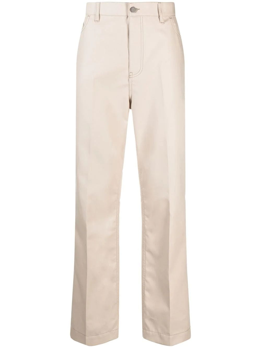 VALENTINO Straight Fit 5 Pocket Trousers with Contrast Stitching - 23cm Bottom