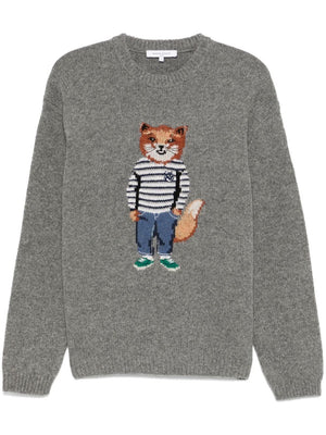 MAISON KITSUNÉ Dressed Fox Intarsia Jumper - Medium Size