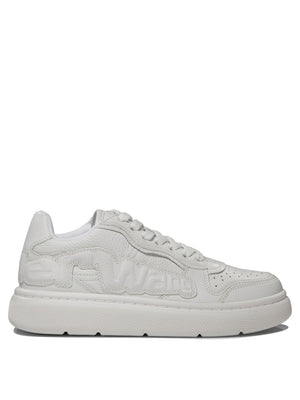 ALEXANDER WANG Puff Pebble Leather Sneakers with Logo - Women's