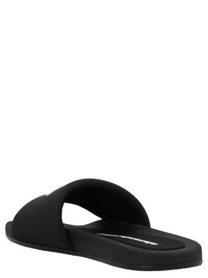 ALEXANDER WANG Raffia Pool Slide Sandals with 2cm Heel Height