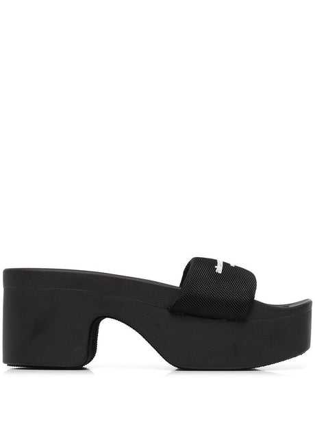 ALEXANDER WANG Chic Logo Strap Heel Sandals