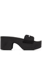 ALEXANDER WANG Chic Logo Strap Heel Sandals