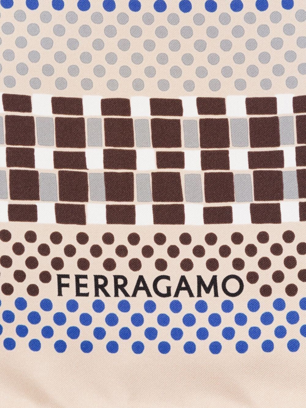 FERRAGAMO Gancini Hook Print Mini Scarf