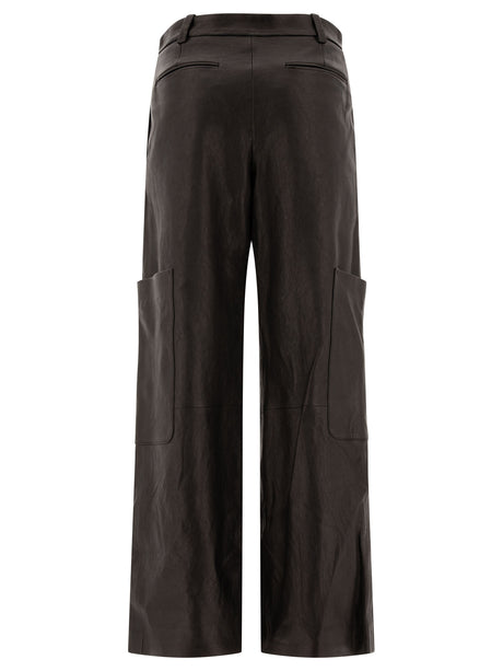 KHAITE Caiton High-Rise Relaxed Leather Pants