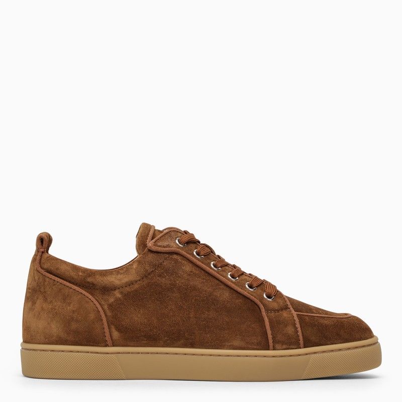 Luxurious Brown Suede Low Top Trainers for Men from Christian Louboutin