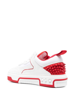 CHRISTIAN LOUBOUTIN White Leather Spiked Sneakers for Women