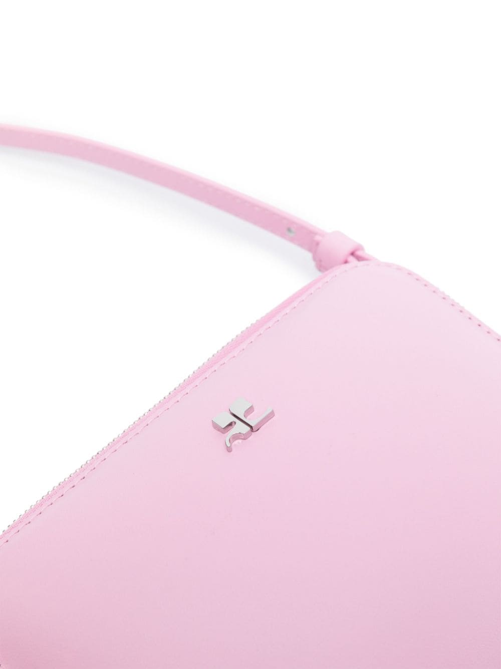 COURREGÈS Pink Leather Mini Shoulder Bag