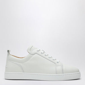 CHRISTIAN LOUBOUTIN Men's White Leather Low Sneakers - Louis Junior