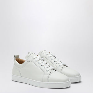 CHRISTIAN LOUBOUTIN Men's White Leather Low Sneakers - Louis Junior