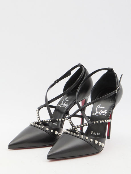 CHRISTIAN LOUBOUTIN Spiked Ankle Strap Pumps 100mm