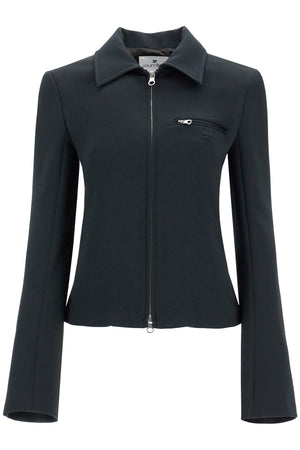 COURREGÈS Chic Fitted Mini Jacket with Flared Sleeves