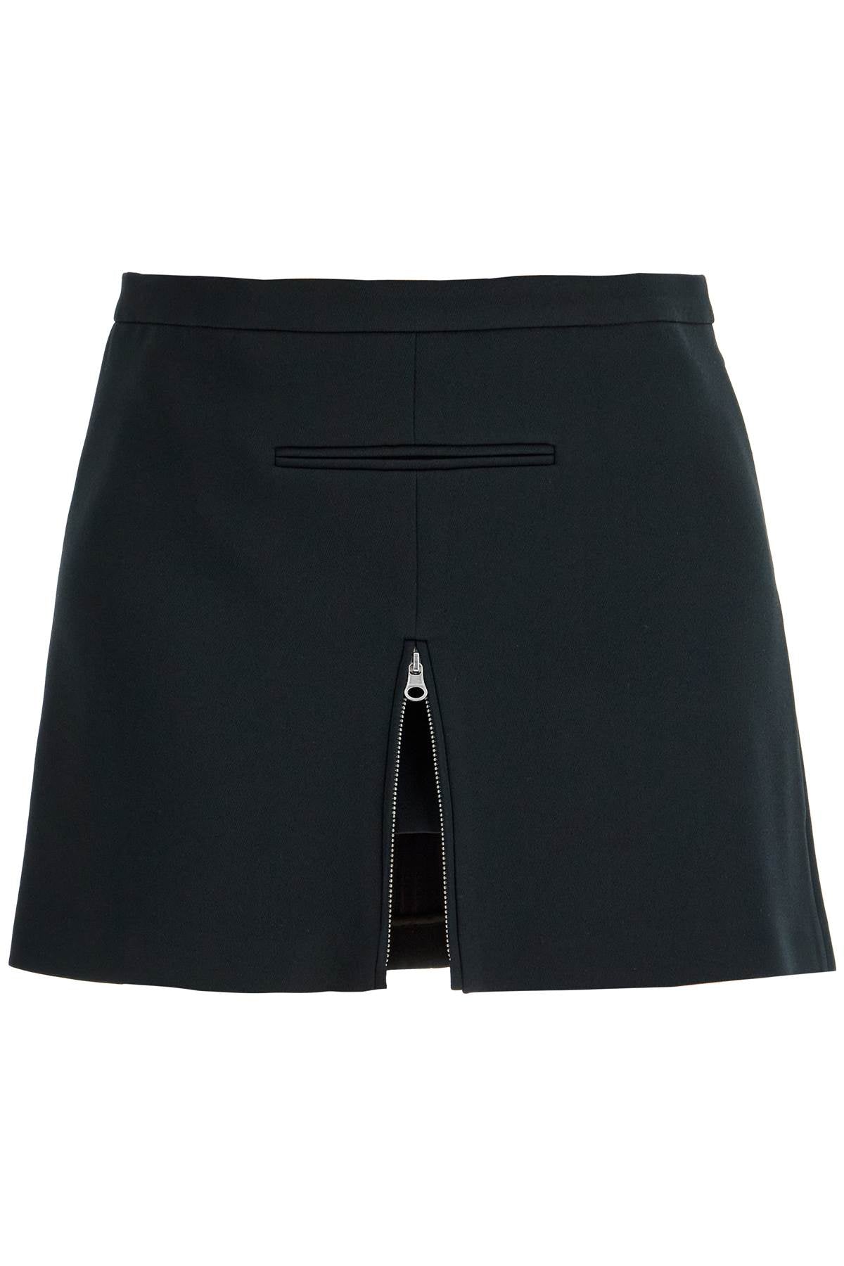 COURREGÈS Chic Technical Twill Mini Skirt with Zipper