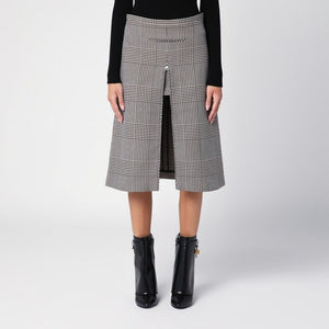 COURREGÈS Mini Zip Skirt with Prince of Wales Pattern