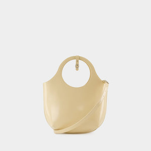 COURREGÈS Chic Medium Iced Yellow Leather Shoulder Bag