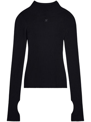 COURREGÈS Organic Cotton Turtleneck Sweater - Long Sleeve