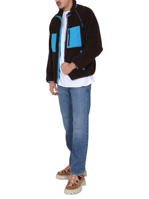 MSGM High Neck Logo Zip-Up Jacket for Men